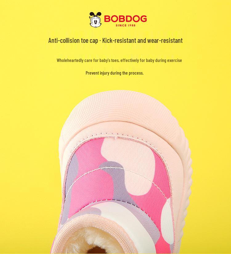 Bobodou Kids' Winter Boots: Warm, Anti-Slip, Soft Cotton Boots for Boys & Girls