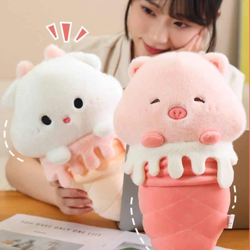 Adorable Cartoon Ice Cream Plush Toy Featuring Cute Capybara Pig Design For Kids