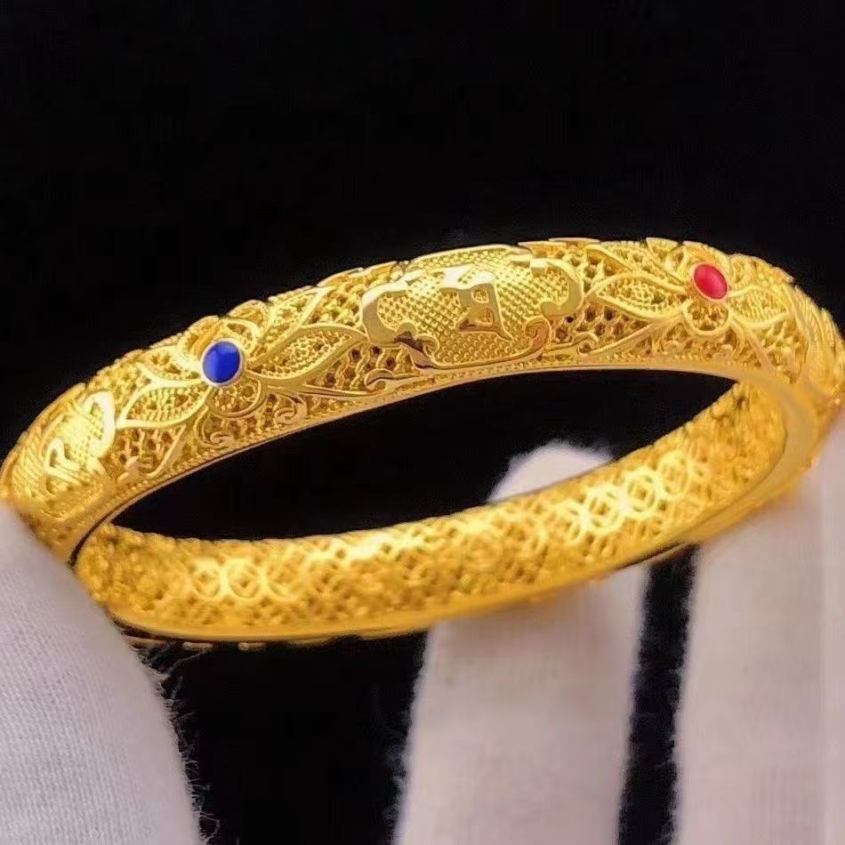 Six-character Mantra Lotus Bracelet Women s Bracelet Niche Luxurious and High-end 17CM