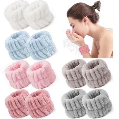 2PCS Reusable Spa Wrist Washband Soft Microfiber Towel Wristbands For Washing Face Women Girl Yoga Running Sport Wrist Sweatband