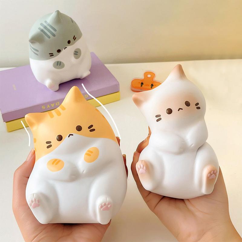 Funny Cute Stretchy Soft Cat Squishy Toys Squeeze Stress Relief Toys For Adults Fidget Toys Party Favors For Kids Gifts
