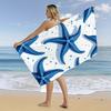 Cute Starfish Theme Microfiber Towel Ultra Soft High Absorption Quick Dry Modern Design for Bathroom Pool Travel Men Women Use