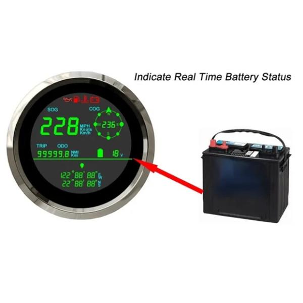 Velocímetro GPS Digital de 85mm, 0-299 km/h, nudos MPH, odómetro de viaje, medidor de nivel de combustible COG, voltímetro para barco, camión, motocicleta