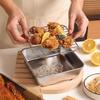 Non-stick Baking Tray Stainless Steel Air Fryer Grilling Rack Roasting Pan Set  Grid Draining Dish