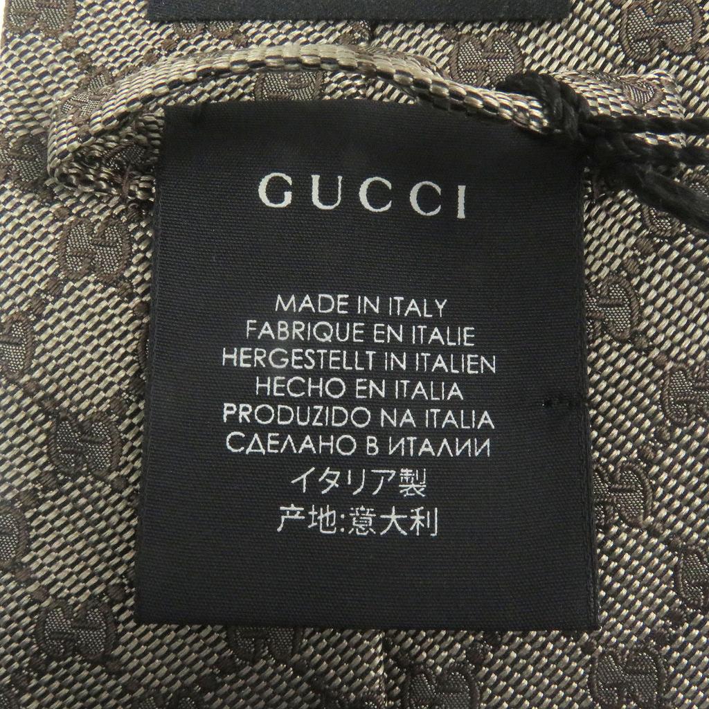Pristine GUCCI tie GG logo all-over pattern web line beige silk mens 221582 Used
