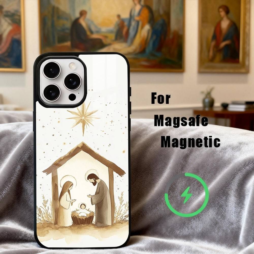 

C-Christian A-Art Phone Case For iPhone17,16,15,14,13,12,11 Plus,For Magnetic Wireless Charge Cover iPhone11PRO