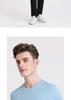 [Including Mulberry Silk] Langdeng Short Sleeved T-shirt Men's 2026 Summer Thin Style Cool Solid Color Business Casual Round Neck Top
