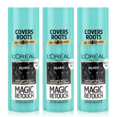 L'Oréal Magic Retouch Gray Cover Spray Dye / Black (3 Pcs)