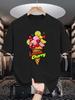 Unisex Summer Short Sleeve Crew Neck Tee Cartoon Lemon Cherry Ice Cream Print Casual Loose Fashion Streetwear Daily Basic Top