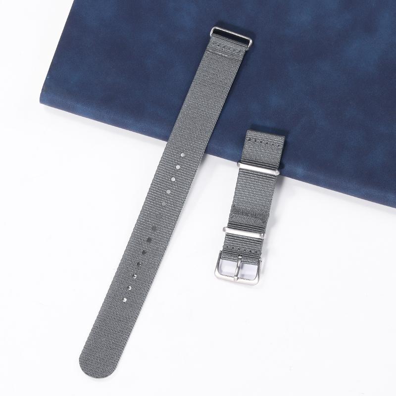 Nylon Ribbed Strap 20mm Watch Band for Seiko Watch Band for Samsung Watch Strap Nylon Buckle Replace Bracelet Watch Accessories