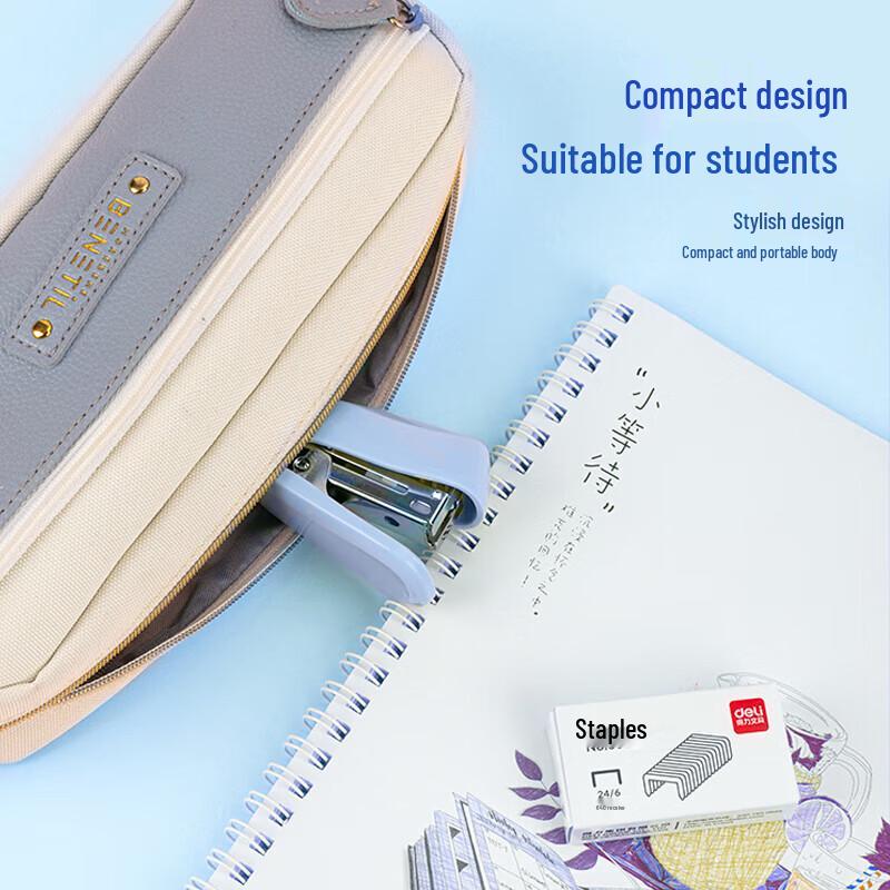 Deli 12# Mini Portable Stapler Set
