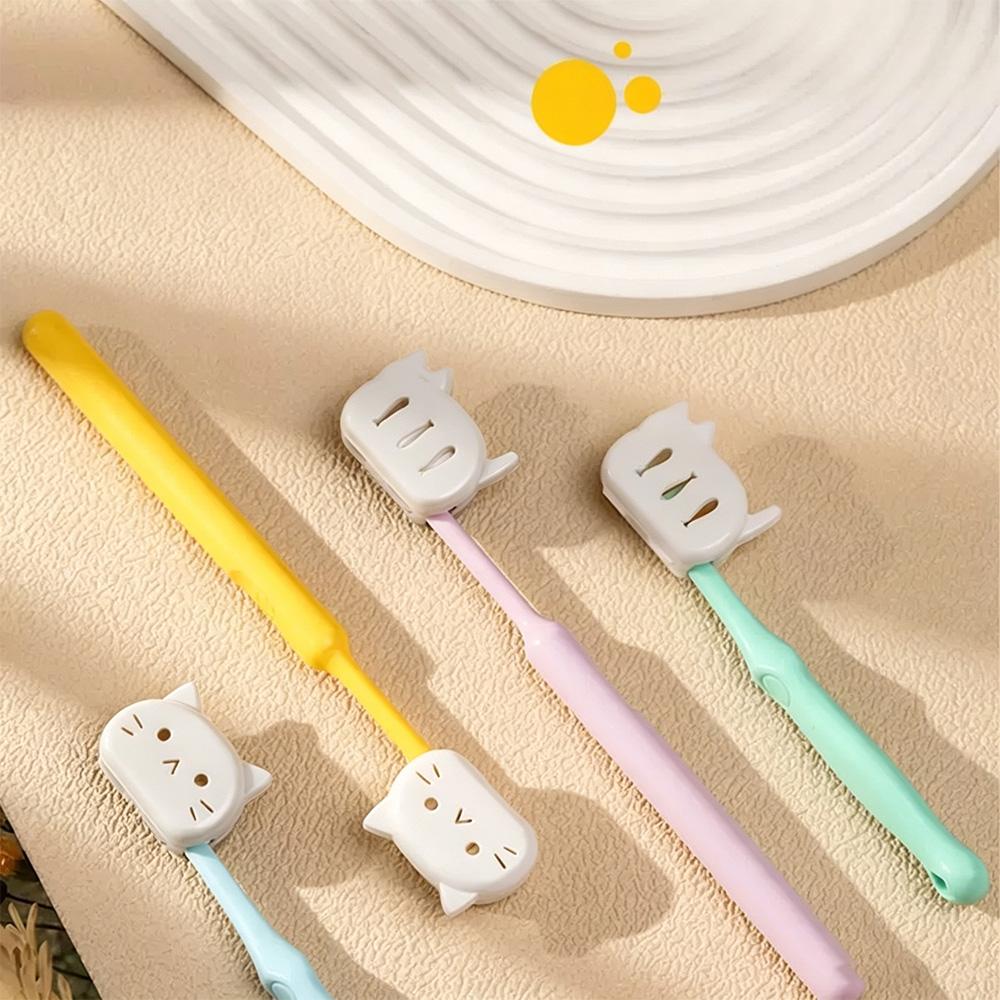 Cartoon Cat Toothbrush Protector 1/4/8PCS Travel Essentials Toothbrush Cover Reusable Toothbrush Storage Shield