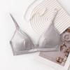 No Steel Ring Mulberry Silk Removable Triangle Cup Anti-sagging Bra