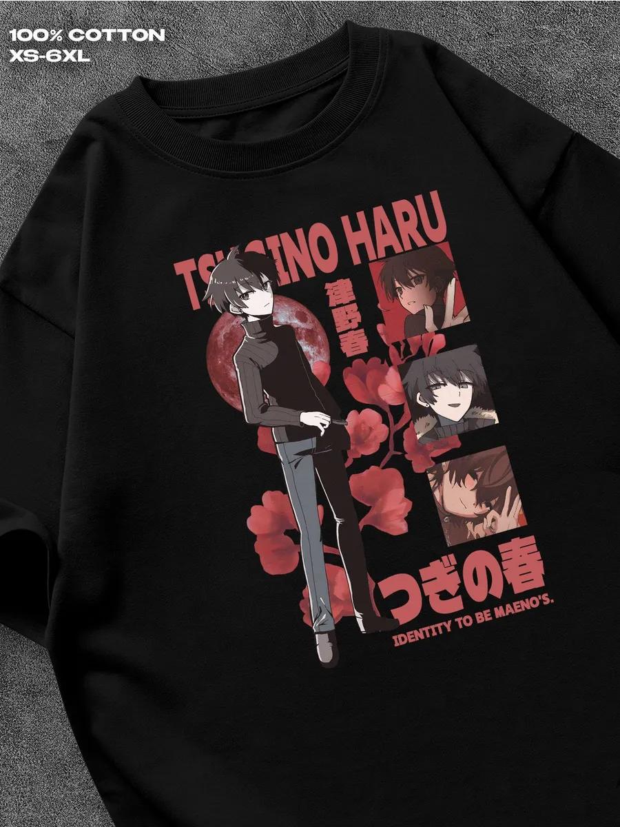 

Футболка Zeno Remake Tsugino Haru Мужская футболка Женские футболки с принтом букв Короткий рукав Футболка Повседневная Уличная футболка Топ XXL