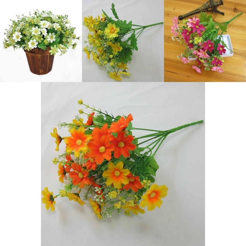 Lifelike Artificial Chrysanthemum Bouquet With 28 Daisy Heads For Home And Party Decor