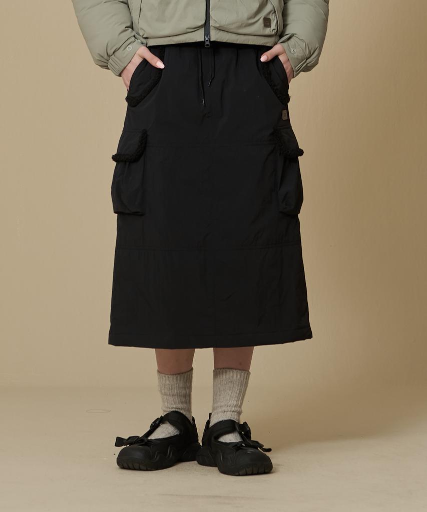 BBC EARTH W Teddy Pocket Skirt_Black
