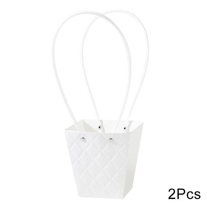 1PC Flower Packaging Bag Portable With Handle Rose Flower Kraft Paper Colorful Flower Box Birthday Gift Bag Wedding Party