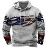 Mode Hoodies mit US-Flaggen-Print für Männer Hip Hop Trend Harajuku Vintage Kleidung Frühling und Herbst Neu in Sweatshirts Übergroße Oberteile