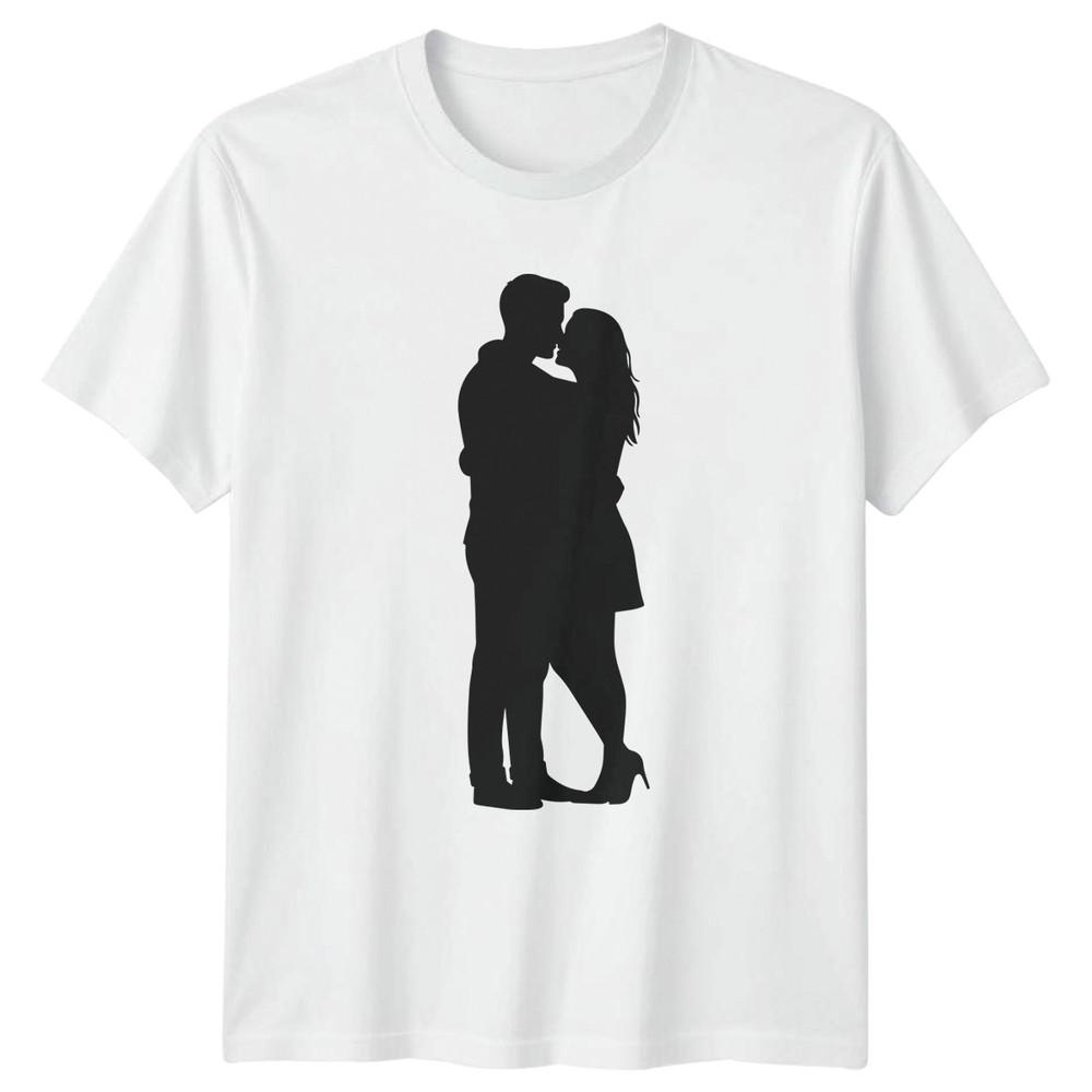 RoUnisextic Couple Silhouette Unisex Graphic Tee Unisexs Unisexs TShirt S