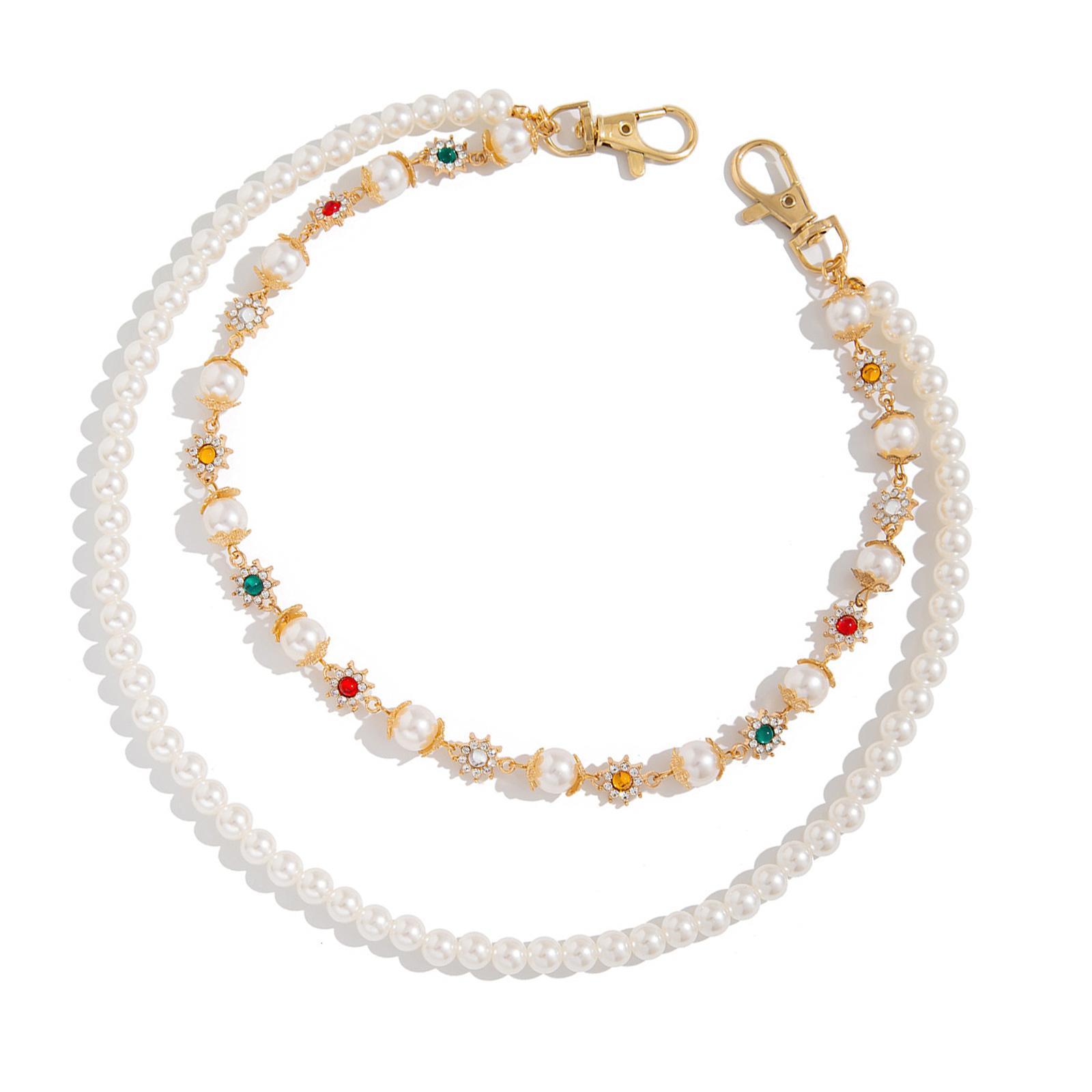 

Популярная хипстерская цепочка на талию с цветочным жемчужным дизайном, уличные брюки с подвеской в виде цепочки для тела, классный аксессуар для брюк