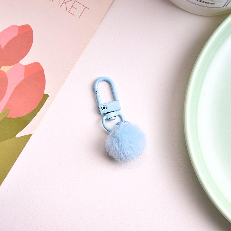 Portachiavi di Peluche Caramella Latte Carino Multicolore con Ciondolo Macaron