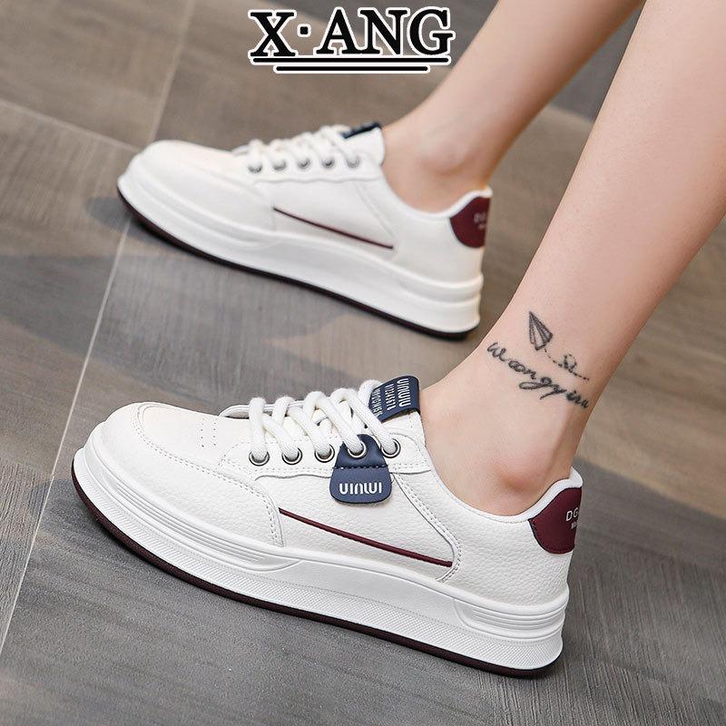 Leather platform white shoes children spring and summer new versatile lightweight breathable casual sports shoes board shoes women