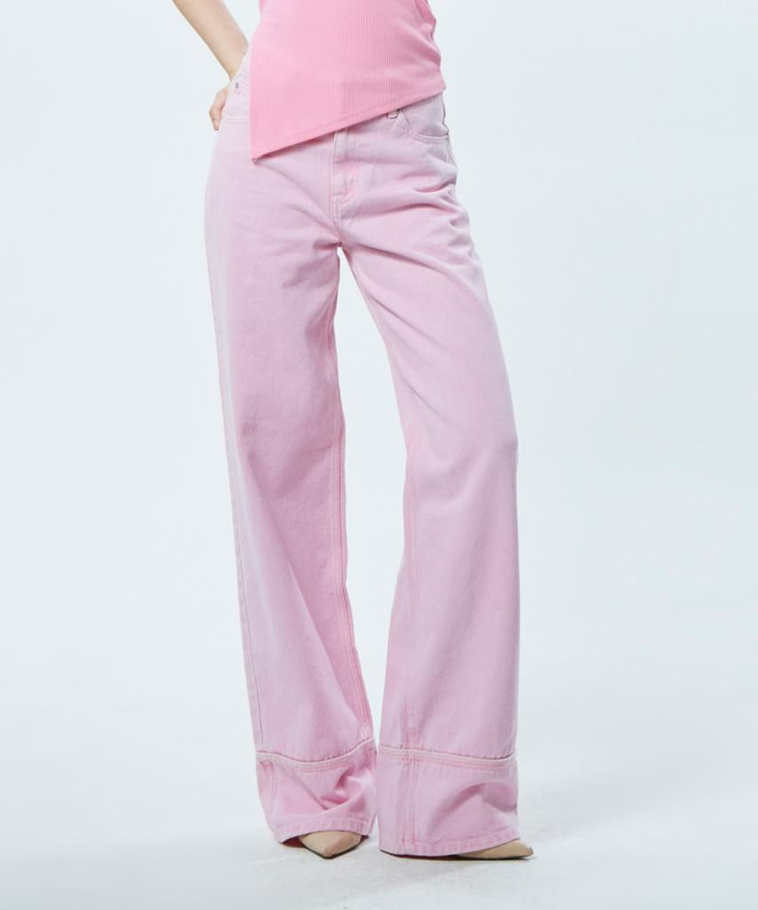 JINBARBIE Rolled-Up Pants Baby Pink