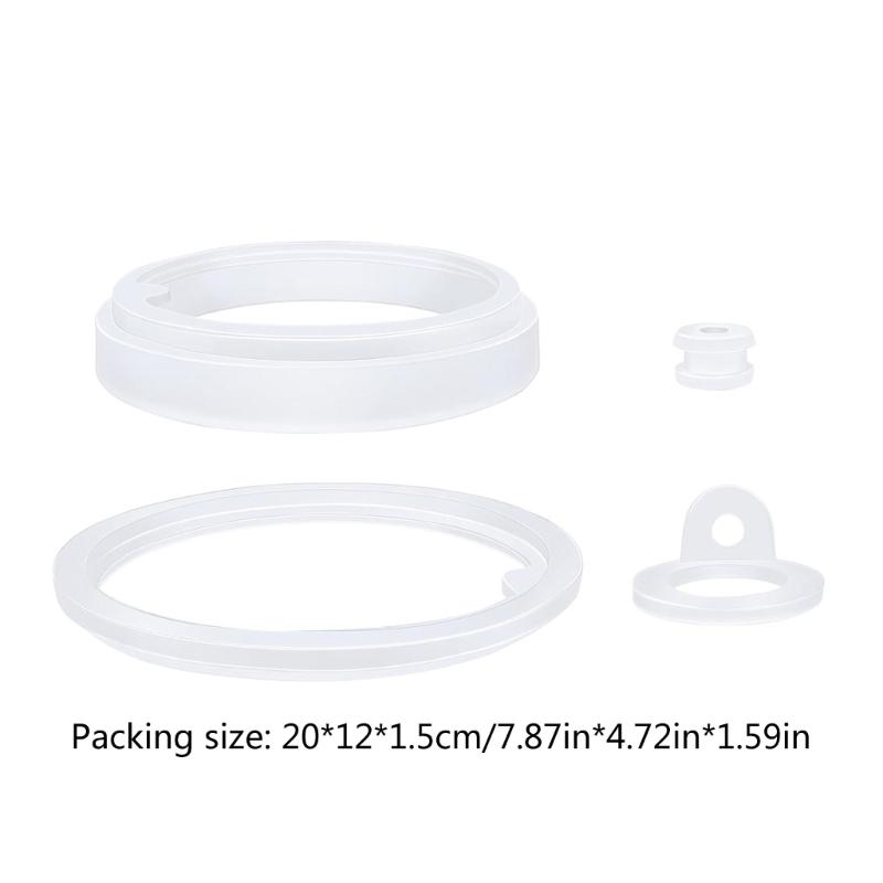 Set of 3/4pcs Water Bottle Silicone Sealing Gaskets Replacement Accessories for Drinking Cup Cup Lid Rings