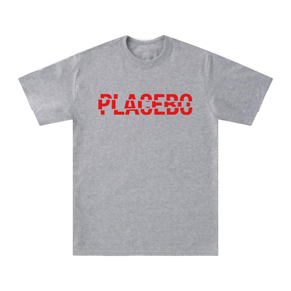 Placebo Logo Tshirt Print Cotton Tshirt Alternative Rock Band Unisex Short Sleeve Tee Summer Casual Breathable Loose Streetwear