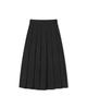 Moa Soft Pleated Midi Skirt (Charcoal)