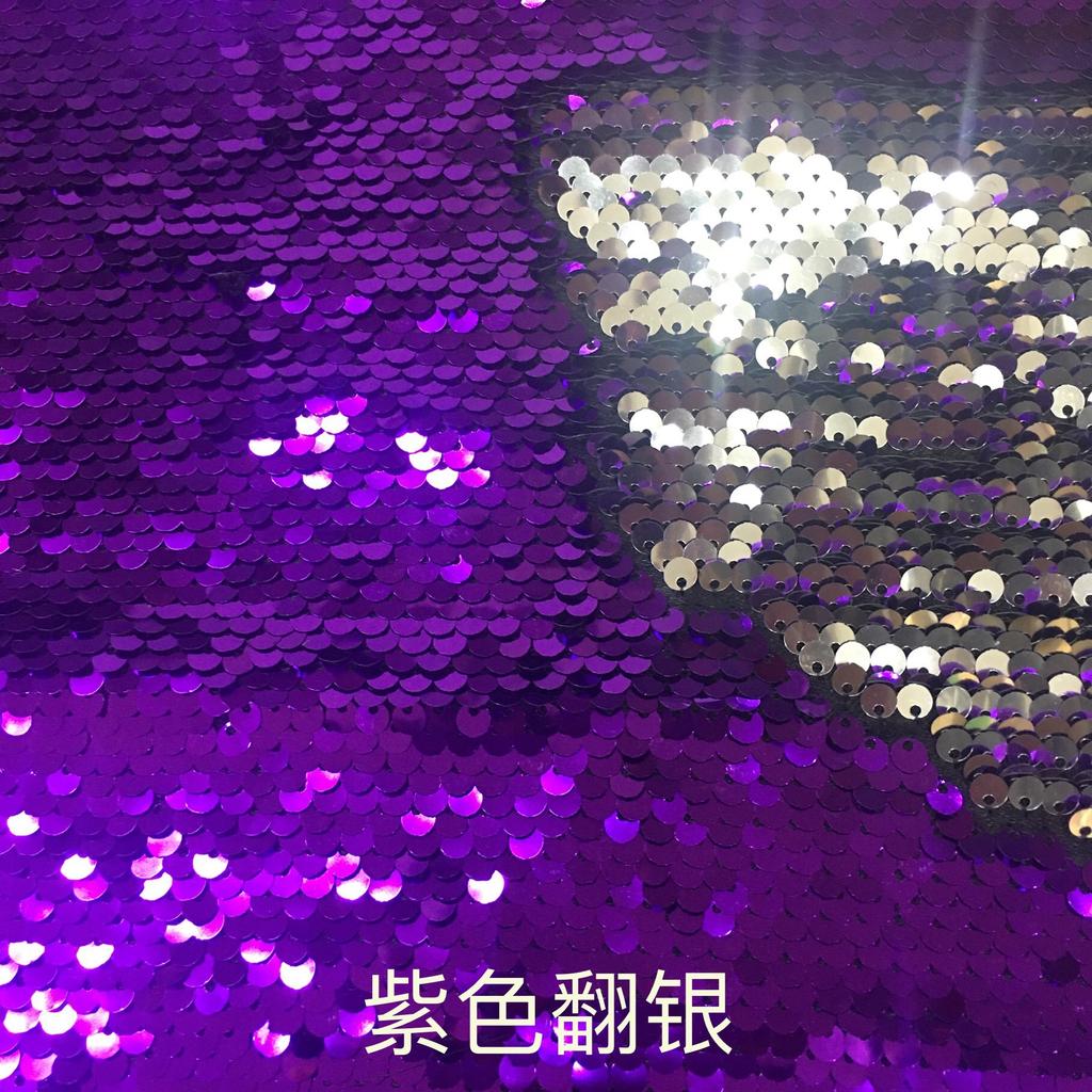 5mm Double-sided Flip-on Sequin Fabric for DIY Clothing, Bags ,background Wall Decoration of The Home