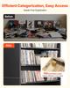 Media Storage Cabinet, 7-Tier DVD Shelf Organizer, 70 X 30 X 140 Cm Multimedia Storage Organizer for CDs, DVDs, Books and Games, CD Shelf for Living