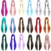 80cm Long Synthetic Hair Heat Resistance Anime Straight Hairpiece Halloween Cosplay Wigs  for Women