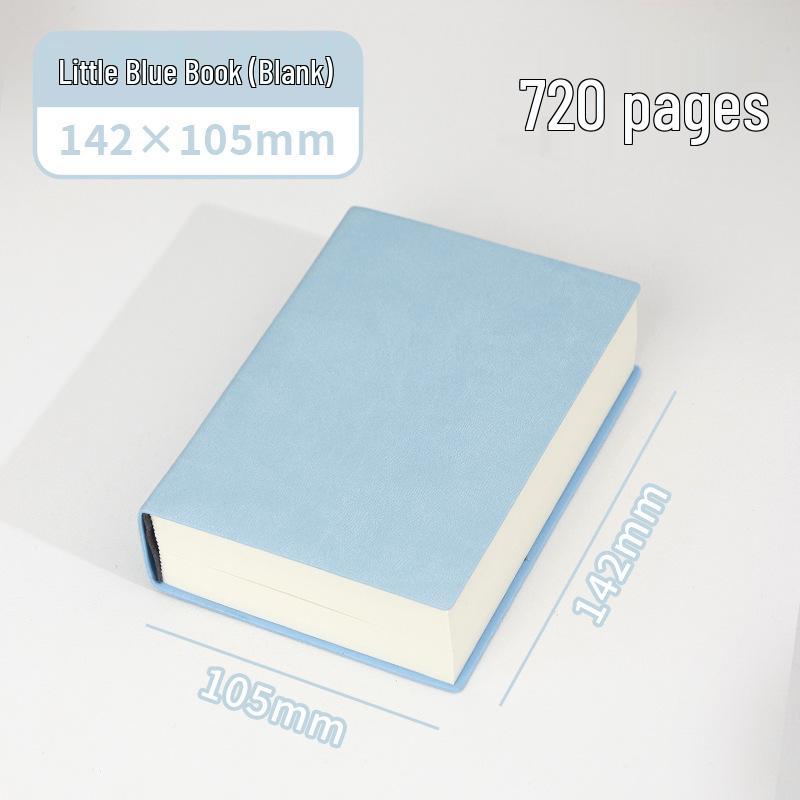 Сверхтолстый блокнот формата B6 в стиле молочного брикета, раскладывающийся на 180°, 720 чистых страниц