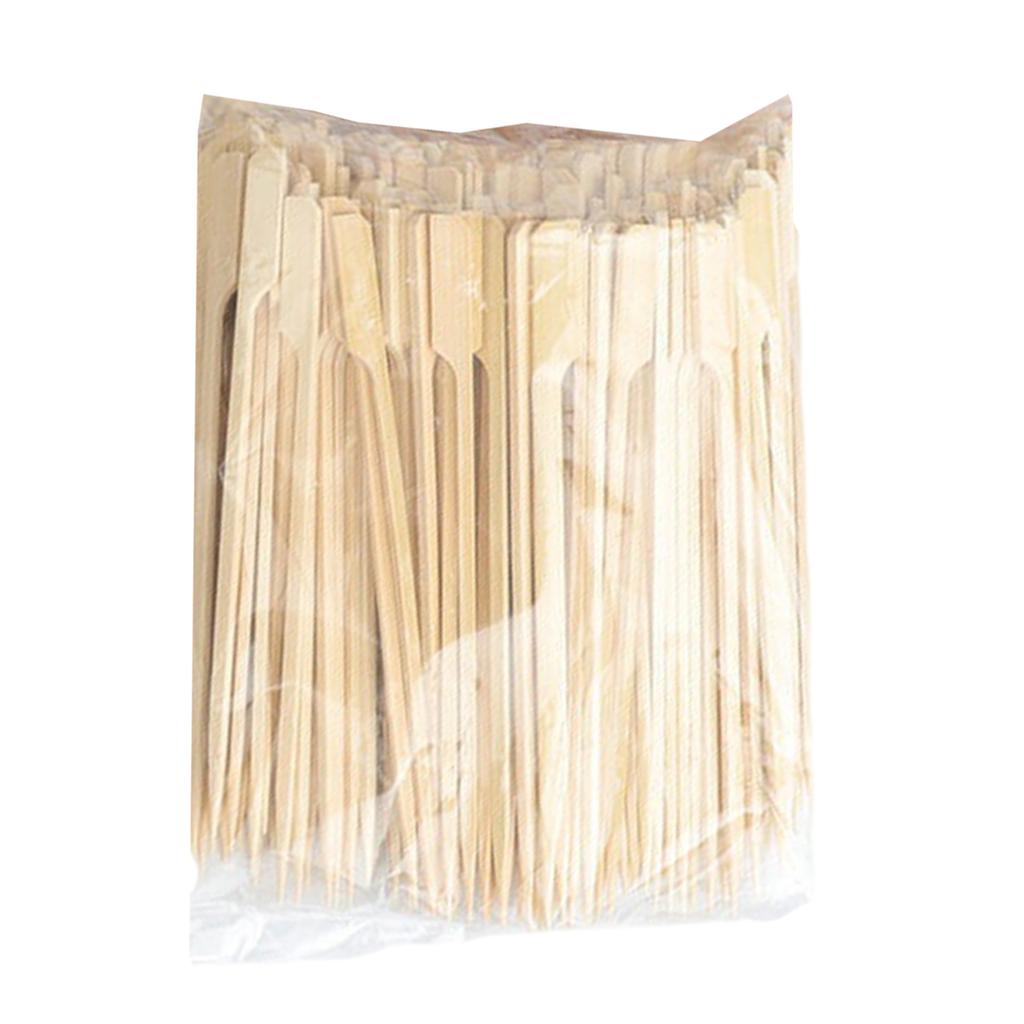 100PCS Food Skewers Grilling Fork Versatile Skewers Wood Material Meat Skewers Fruit Fork Suitable for Grilling and BBQ