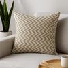Cushion Cover 40x40cm Grey Wide Herringbone