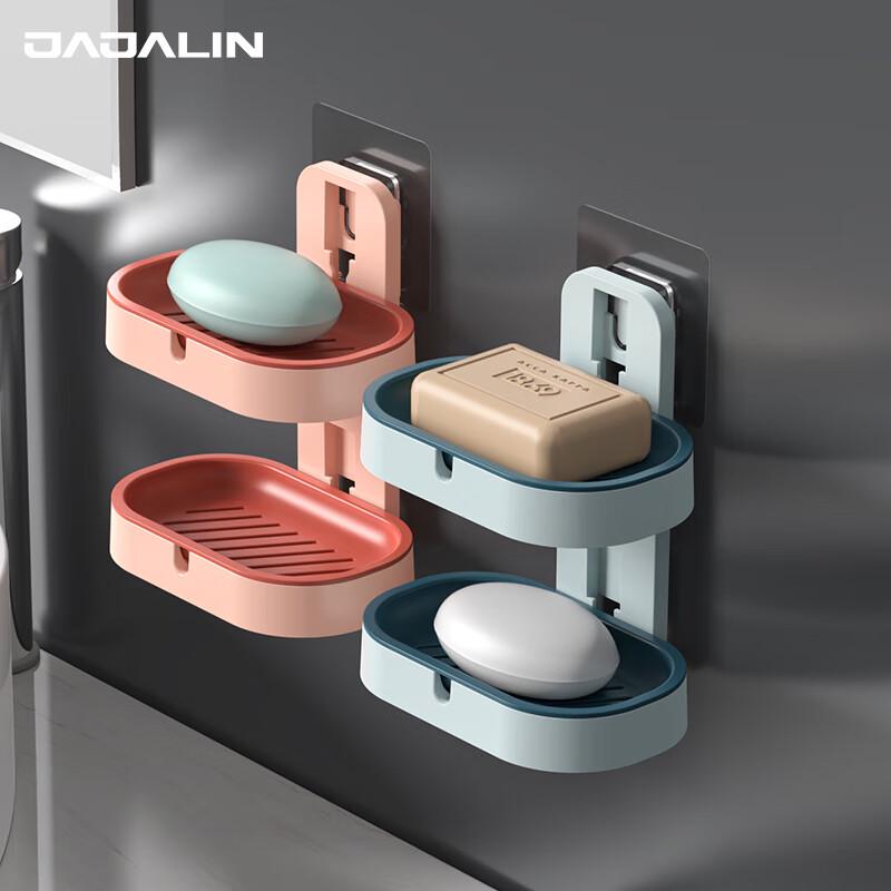 Wall-Mounted Double-Layer Suction Cup Soap Dish
