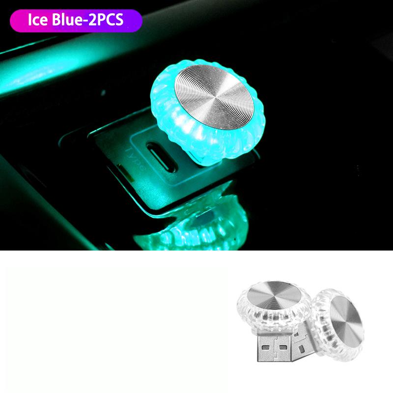 Luz LED de Ambiente USB para Carro RGB Luz Ambiente Mini Lâmpadas Noturnas Decorativas Para Luz de Ambiente Interior de Carro Luz de Computador Plug and Play