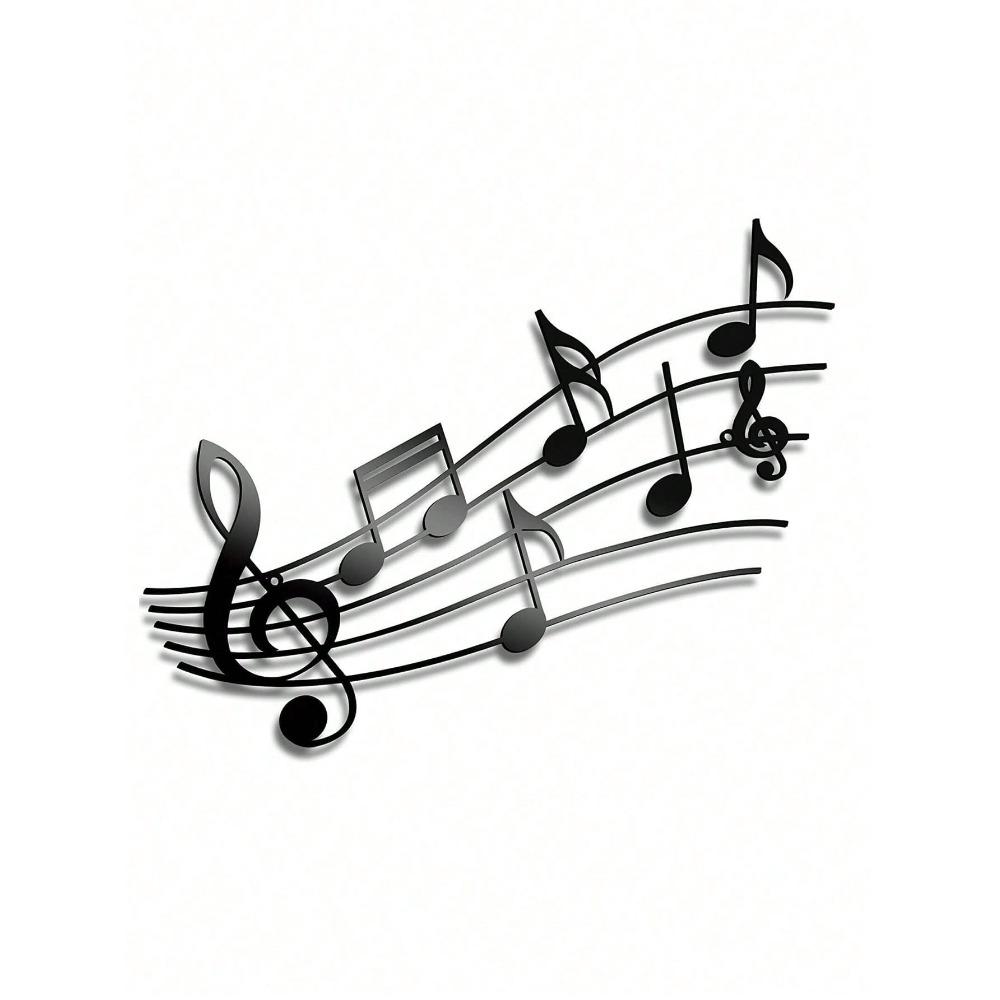 1pc Music Note Wall Decor Metal Art Iron Craft Home Decoration