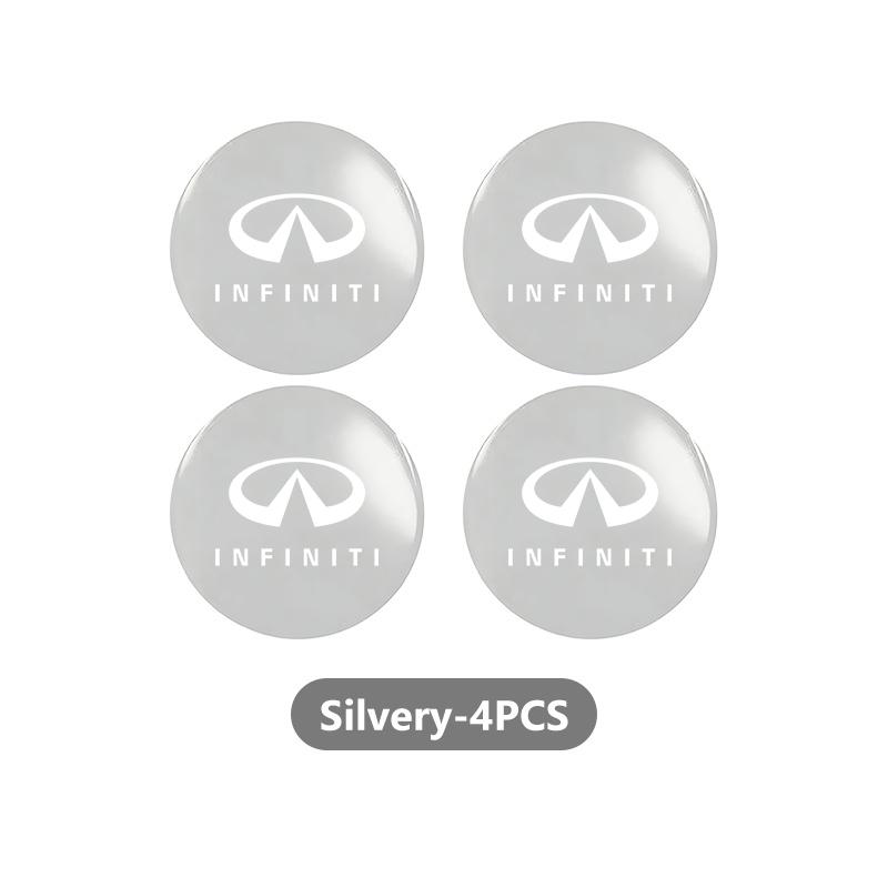 4Pcs 56mm Car Wheel Hub Center Cap Aluminum Metal Logo Sticker For Infiniti QX50 QX30 QX60 G25 JX35 FX35 FX37 FX50 EX35 EX25 VV111