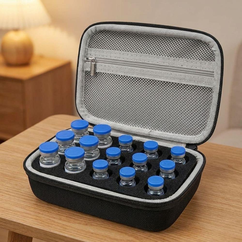 Waterproof Insulin Bottle Protector 15 Slots Essential Oils Carrying Box  Home Travel Use