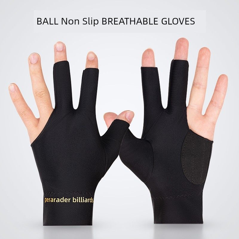 

Billiards Three-Finger Gloves Special Open Finger Table Tennis Left Hand Free Size High Elastic Lycra Sweat Absorption for Both Male and Female Billiards Gloves Left Hand-Black 5 One size