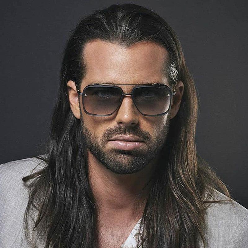 Box Sunglasses Men'S Metal Frameless Trimmed Sunglasses Women'S Trendy Plain Glasses Mach Six1261