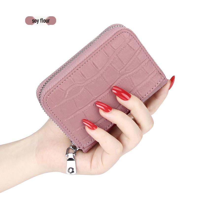 Alligator Pattern RFID Leather Anti-theft Accordion Card Holder - Large Capacity for Men's Business and ID Cards