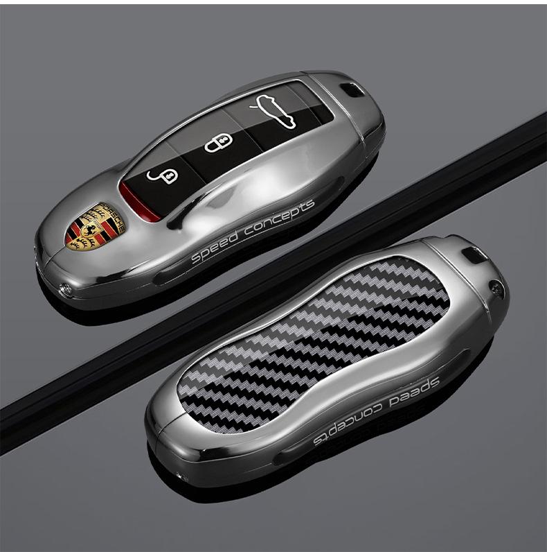 Compatible Key Case Shell for Porsche Cayenne, Panamera, Taycan, 911, Macan, 718