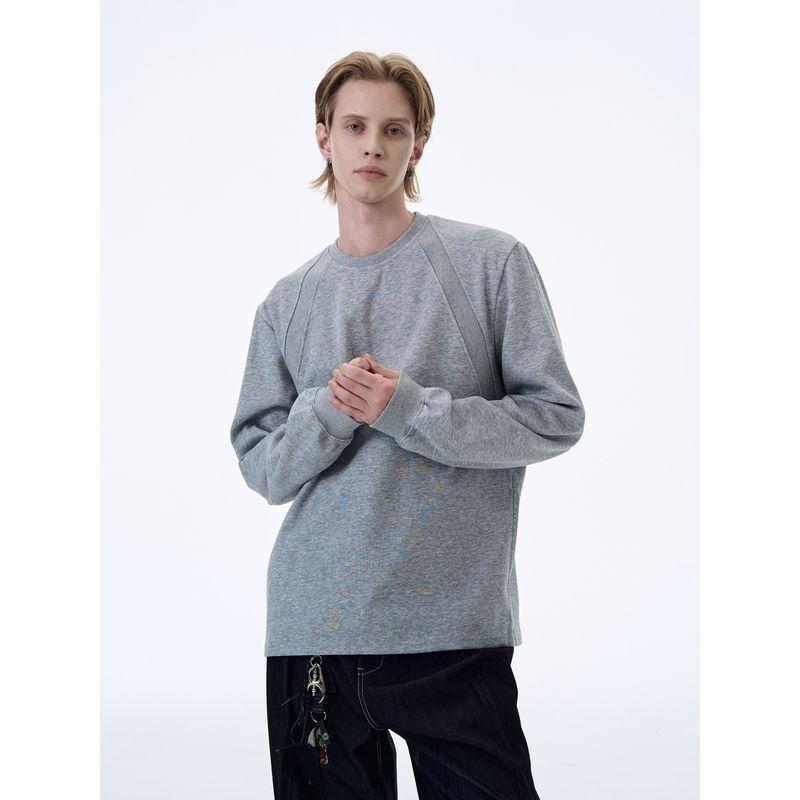 Kisko American Retro Deconstructed Patchwork Air Layer Long-Sleeve T-Shirt for Men and Women, Stylish and Casual Inner Wear Top