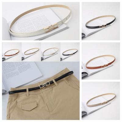 Skinny Metal Buckle Belt Pu Leather Women Thin Belt Fashion   Women