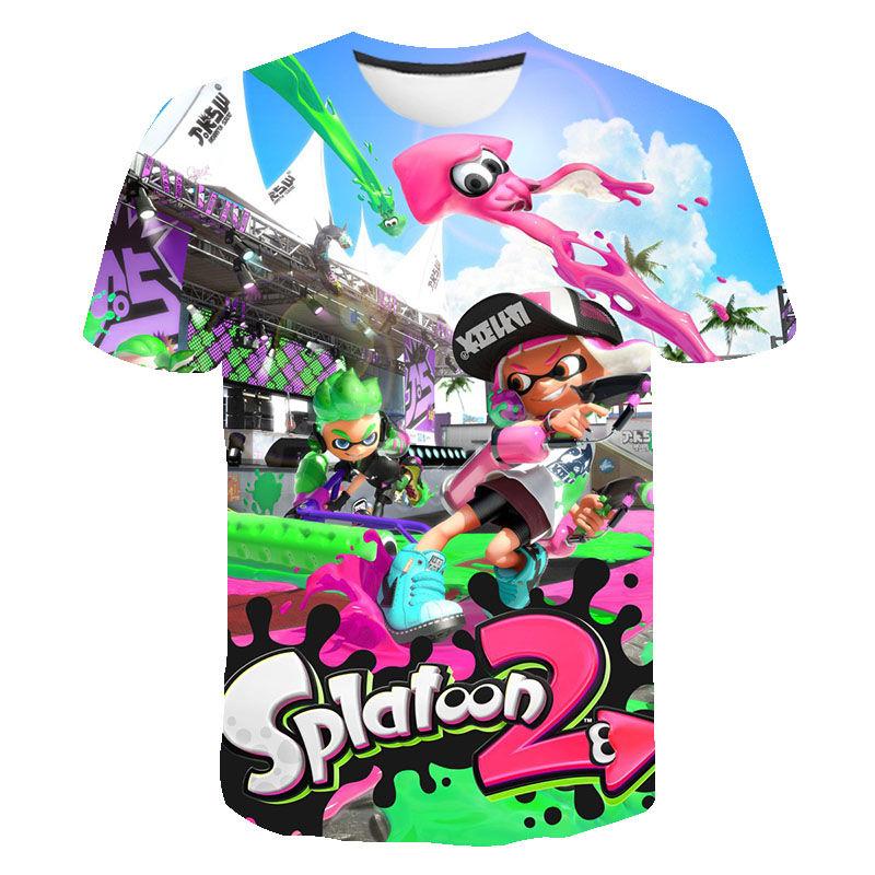 Trička Horká Hra Splatoon 3D Tisk Dětské Tričko Letní Módní Ležérní Kreslené Tričko Chlapec Dívka Unisex Dětské Oblečení Vrchní díly