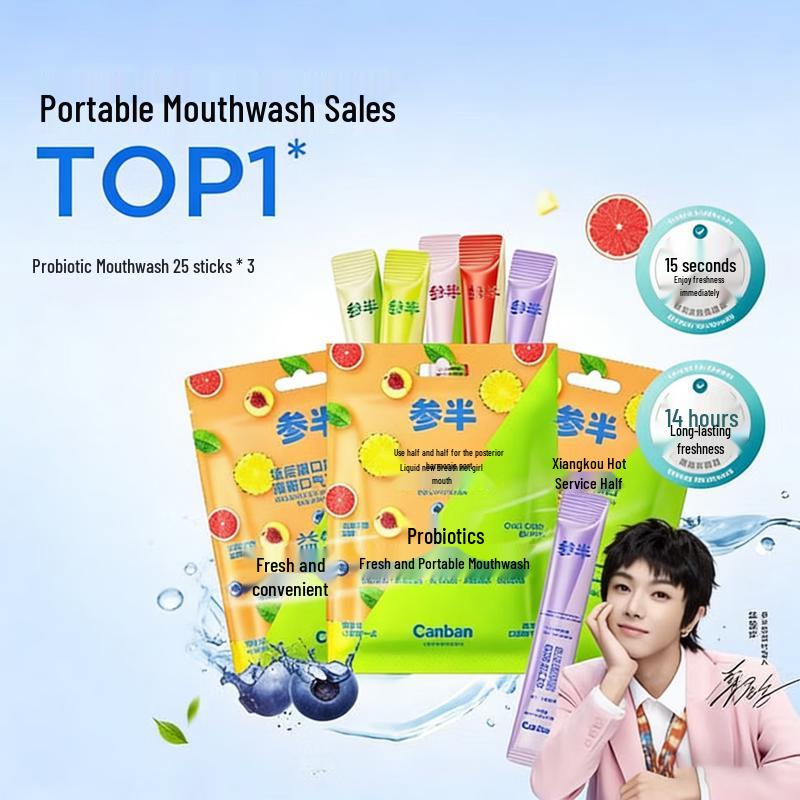 Semi Probiotic Portable Mouthwash Strips - 5 Flavor Mix