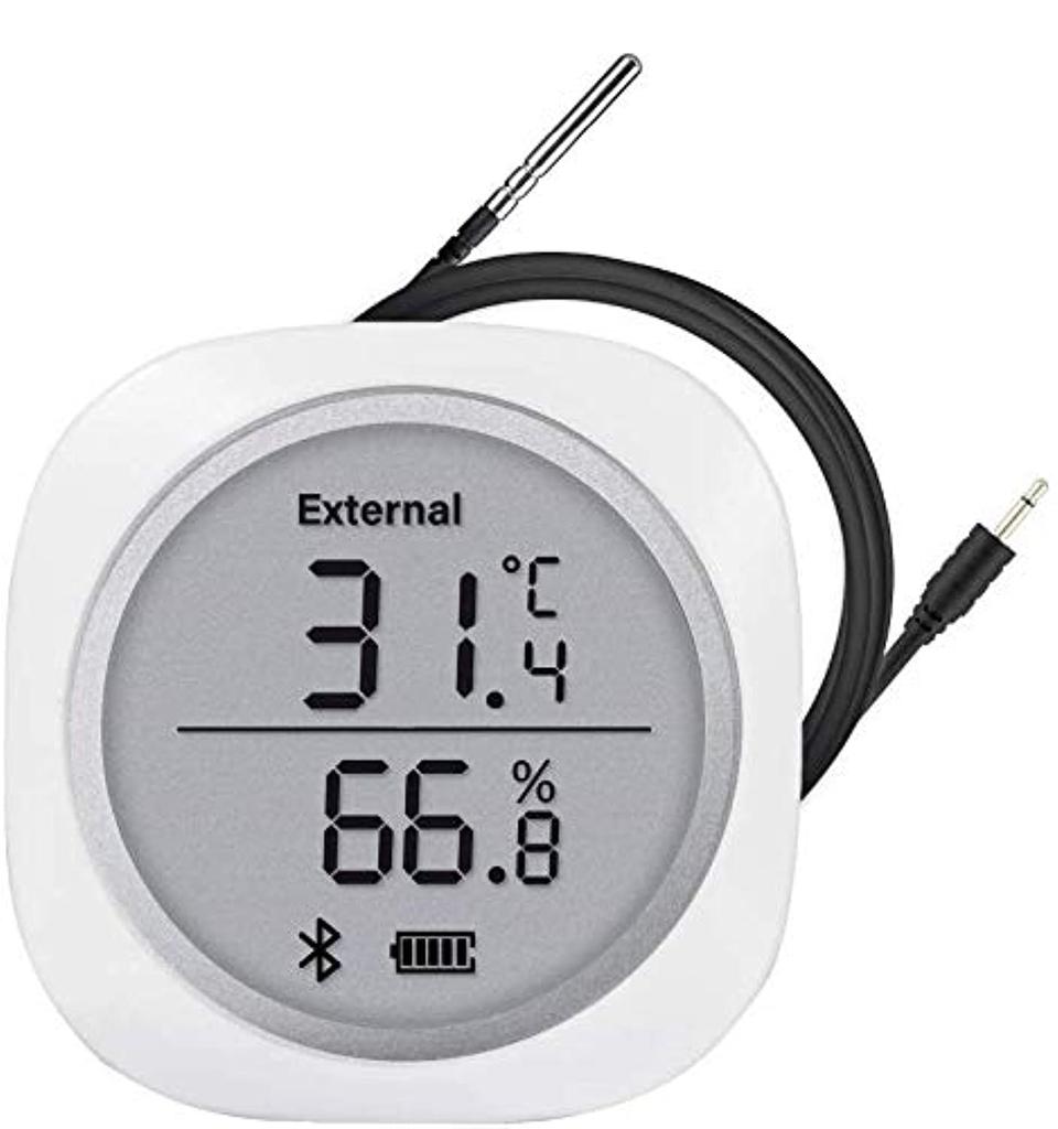 Inkbird Bluetooth Thermometer & Hygrometer, Smart Sensor, Large LCD Screen, Data Logger, Waterproof External Probe, Alarm Function, Magnetic Base, Gra